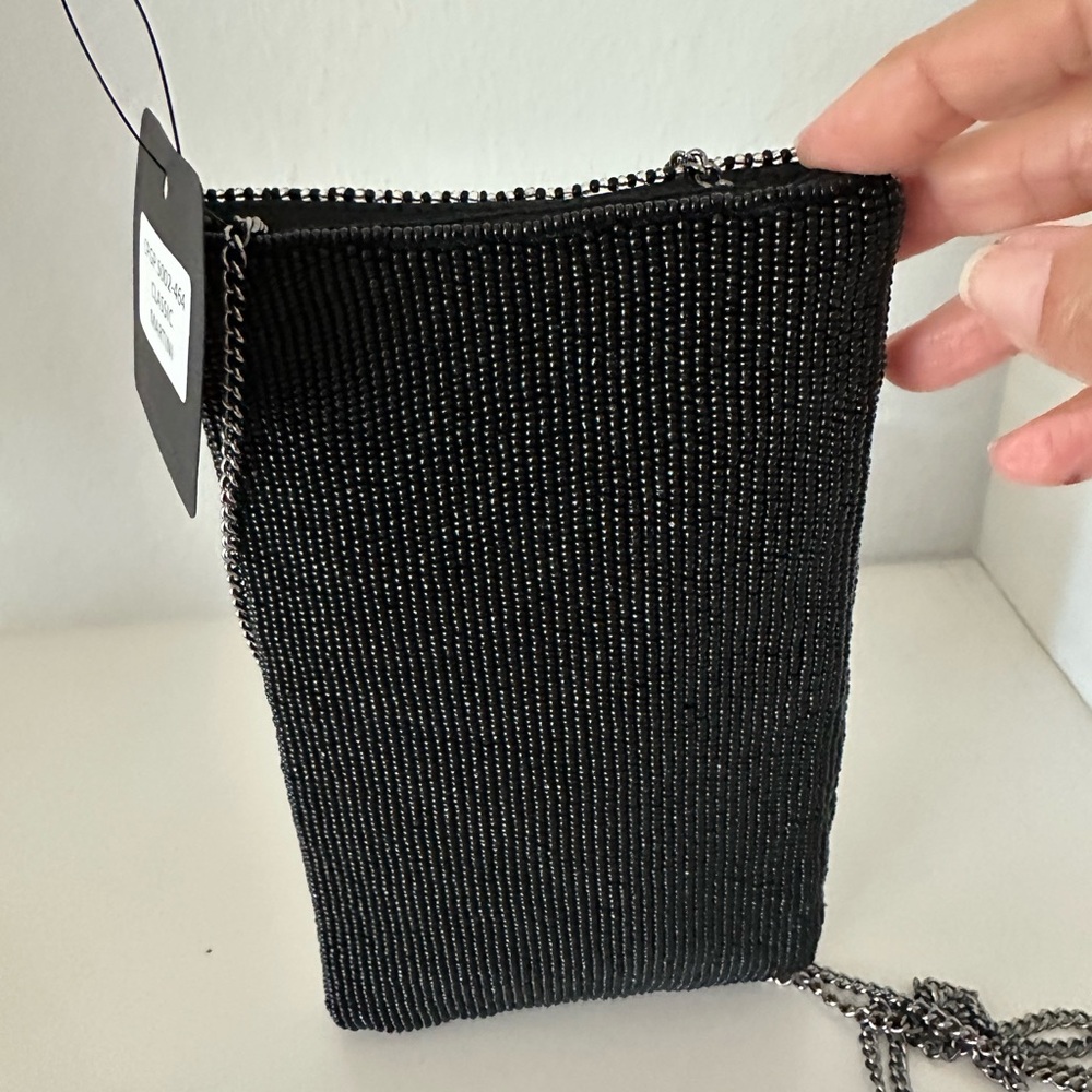 Mary Frances Black and Silver Beaded Martini Clutch - Picture 2 of 3